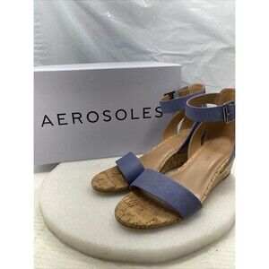 Aerosoles Willowbrook Wedge Sandals, Blue, Women Size 7.5M Item#787
